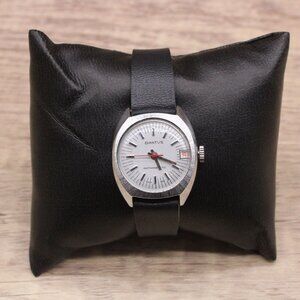 Vintage Diantus Swiss Made Watch Womens Silver Tone Stainless Steel Self Wind